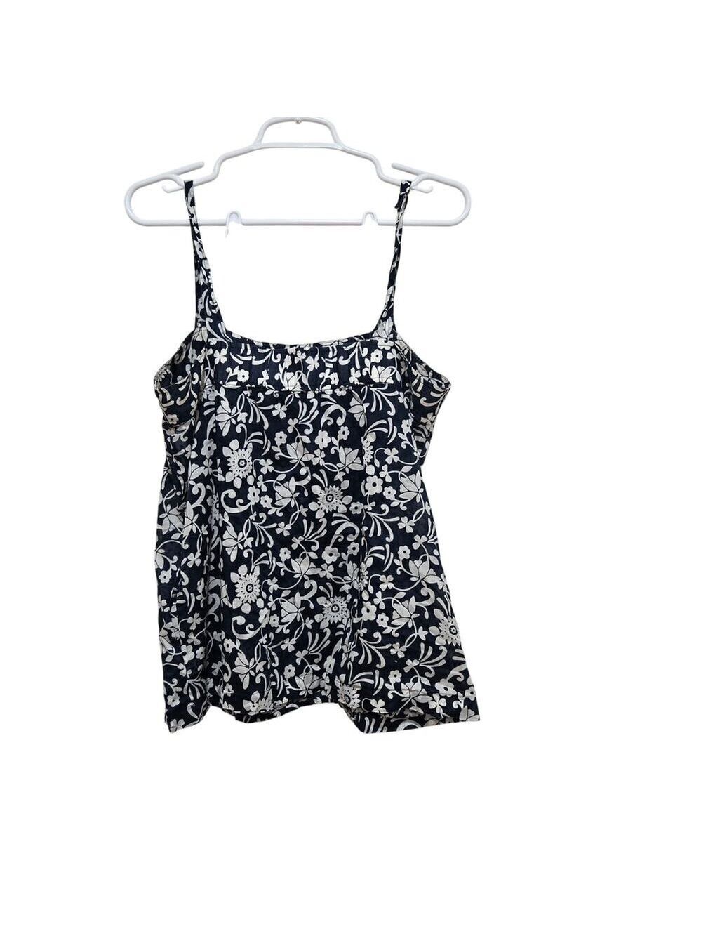 Banana Republic Factory Floral Cotton Cami Tank Large - Picture 2 of 7